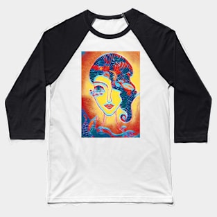 MODERN LADY in CURLY HEAD-DRESS Baseball T-Shirt